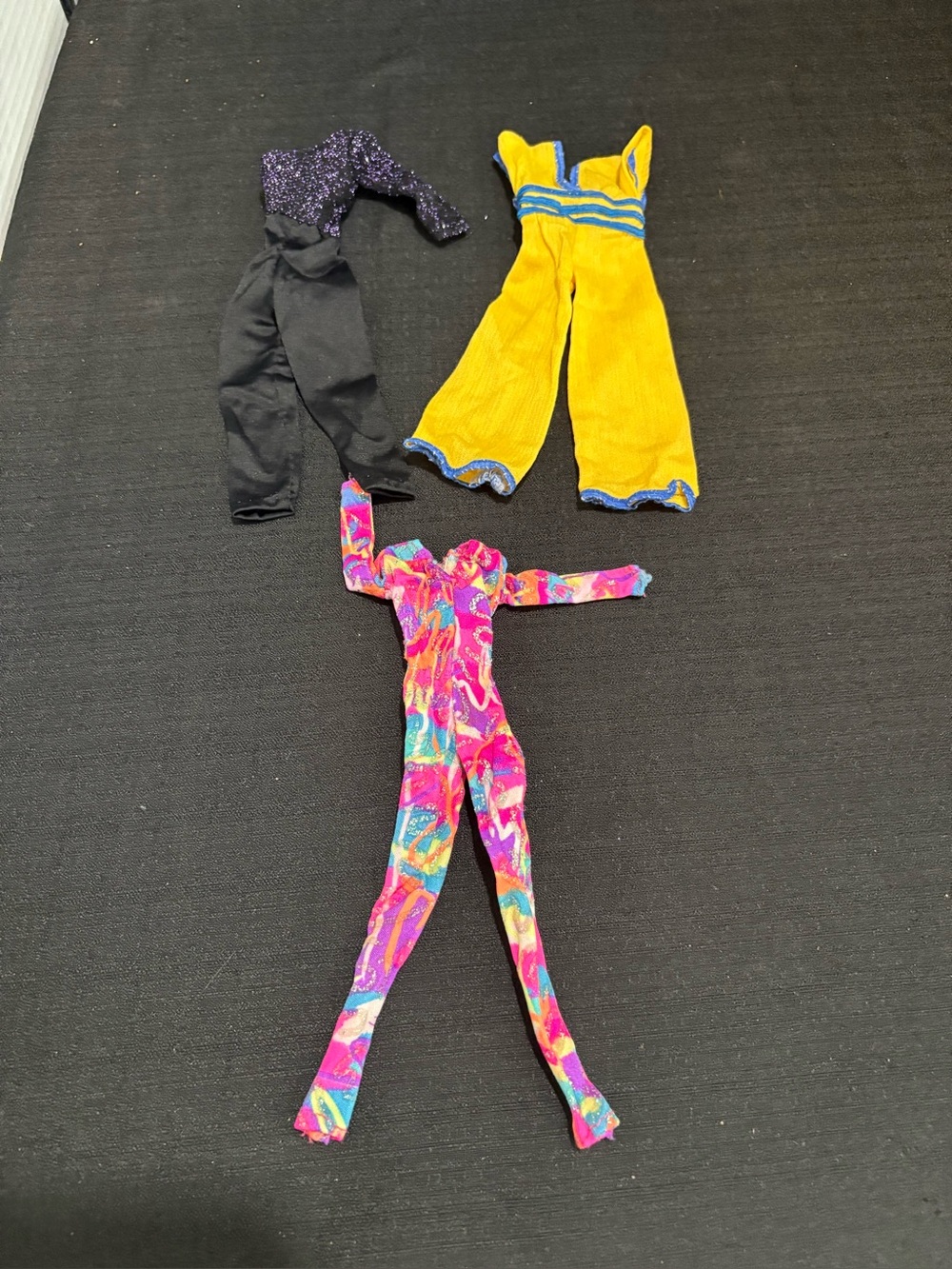 3 vintage barbie doll clothing jumpsuits